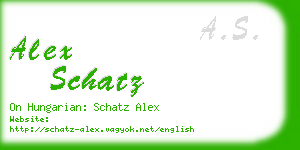 alex schatz business card